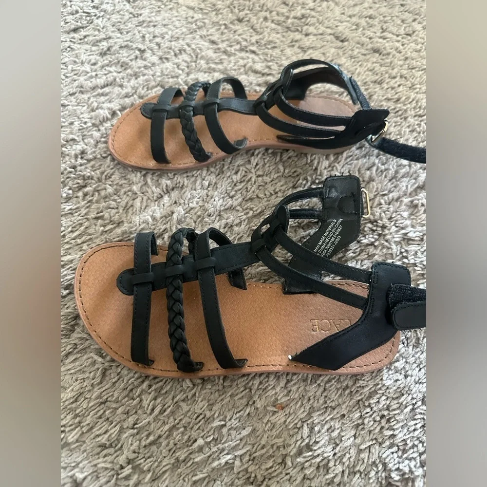 Kids Black Sandals